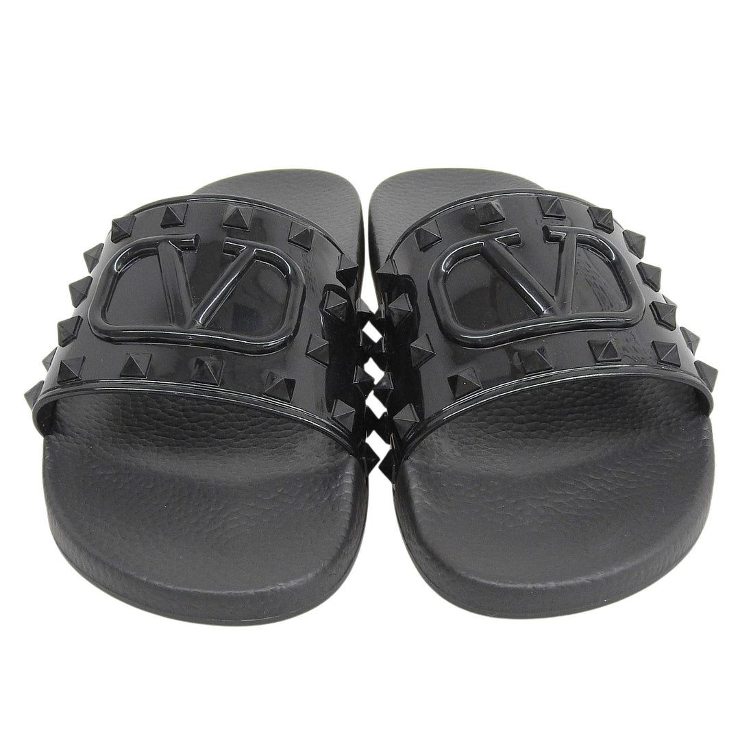 Pristine Valentino Garavani Sandals black rubber mens 40