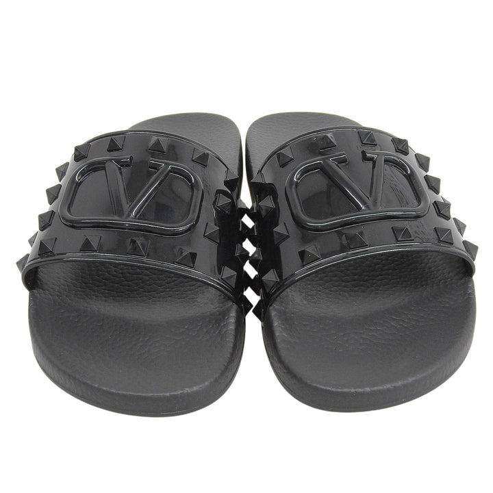 Pristine Valentino Garavani Sandals black rubber mens 40
