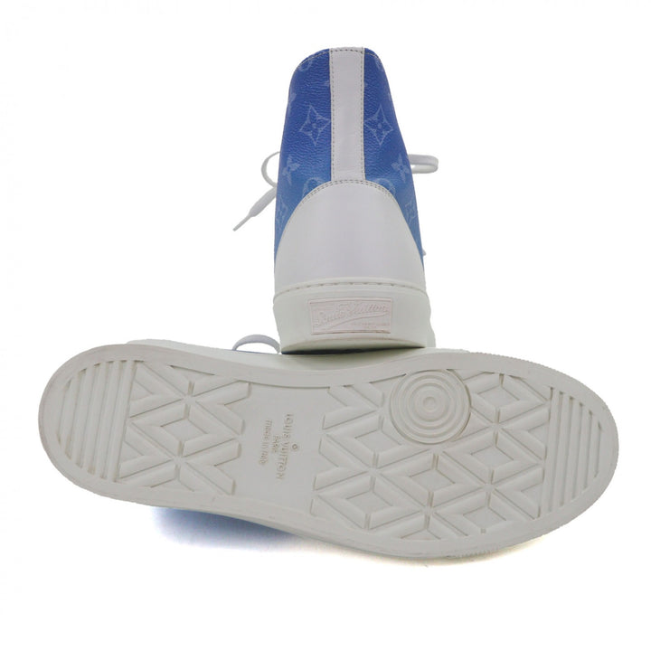 Great LOUIS VUITTON High cut sneakers blue Monogram canvas mens 8.5