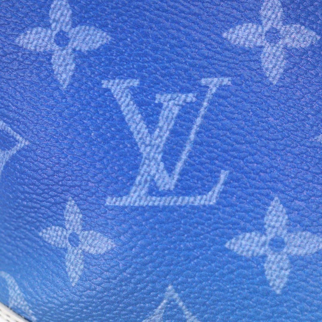 Great LOUIS VUITTON High cut sneakers blue Monogram canvas mens 8.5