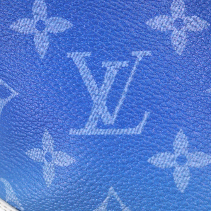 Great LOUIS VUITTON High cut sneakers blue Monogram canvas mens 8.5