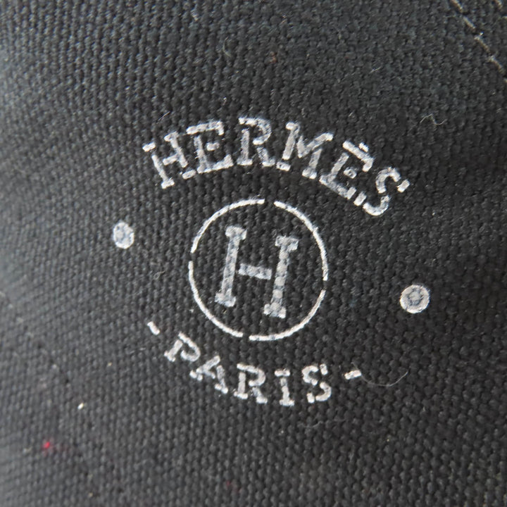 Excellent HERMES High cut sneakers Itineraire canvas black canvas Women 36