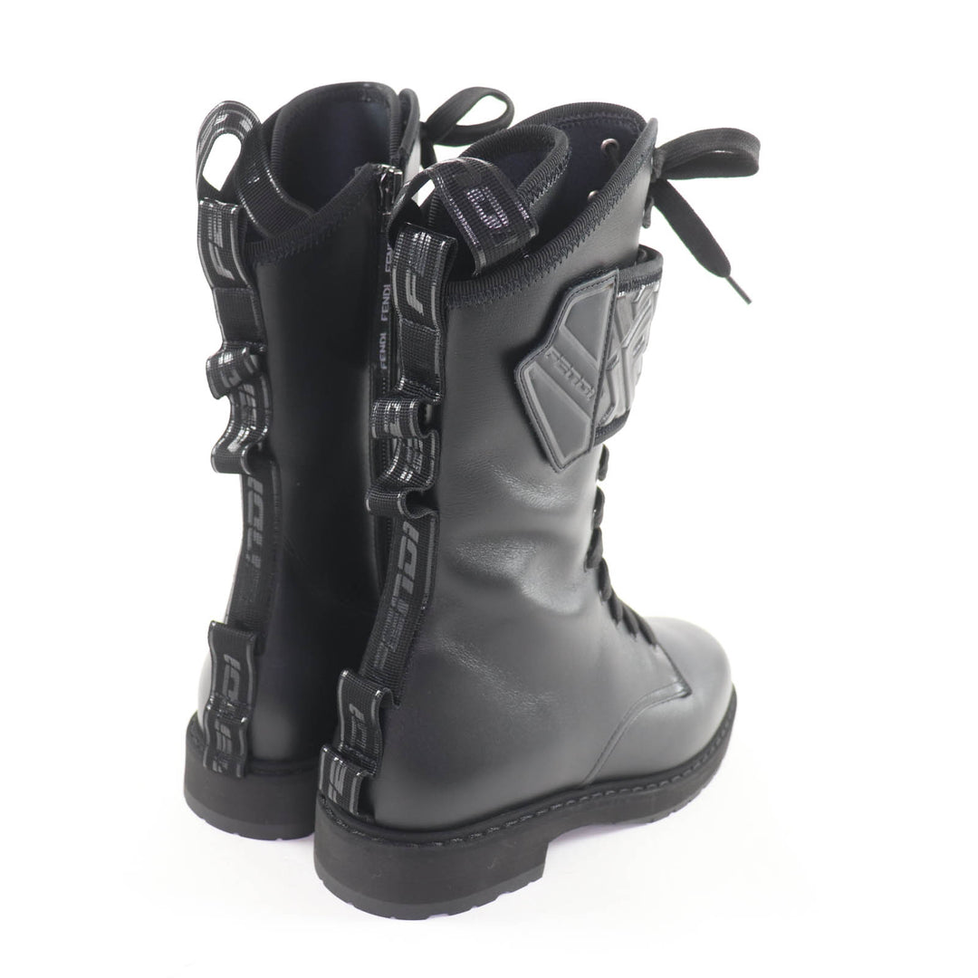 Pristine FENDI short boots black leather Women 36