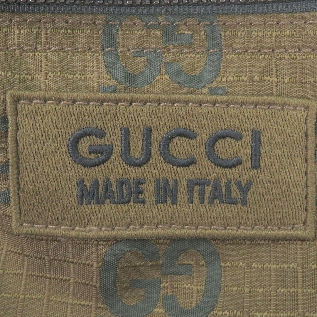 Excellent GUCCI Sling bag GG logo all-over print ripstop belt bag with patch