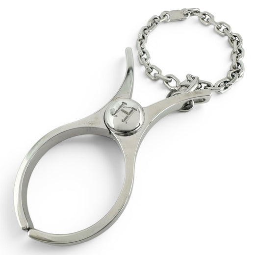 Excellent HERMES strap FILOU H logo glove holder Silver Women