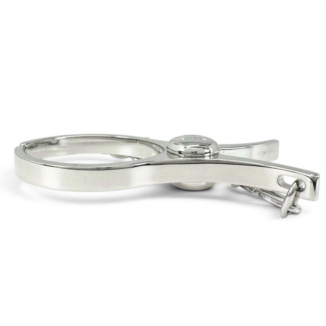Excellent HERMES strap FILOU H logo glove holder Silver Women