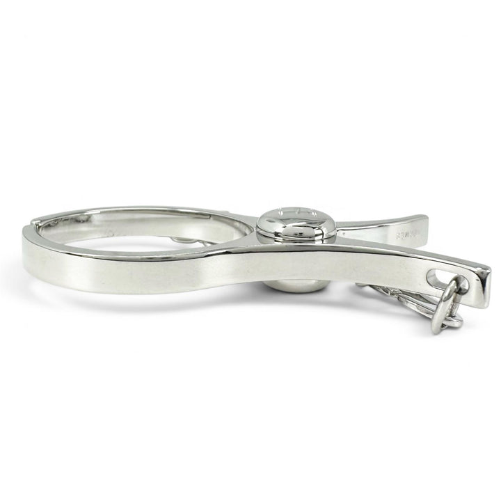 Excellent HERMES strap FILOU H logo glove holder Silver Women