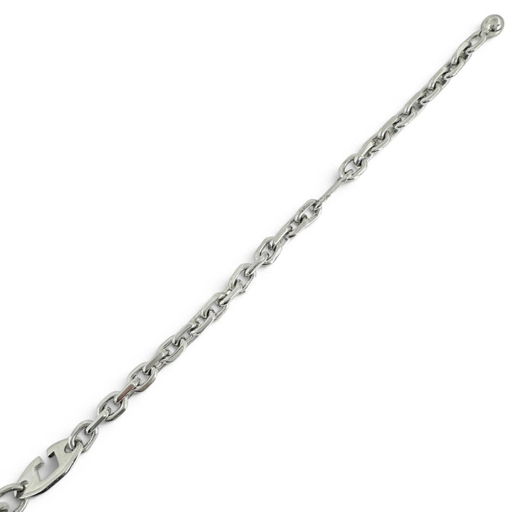 Excellent HERMES strap FILOU H logo glove holder Silver Women