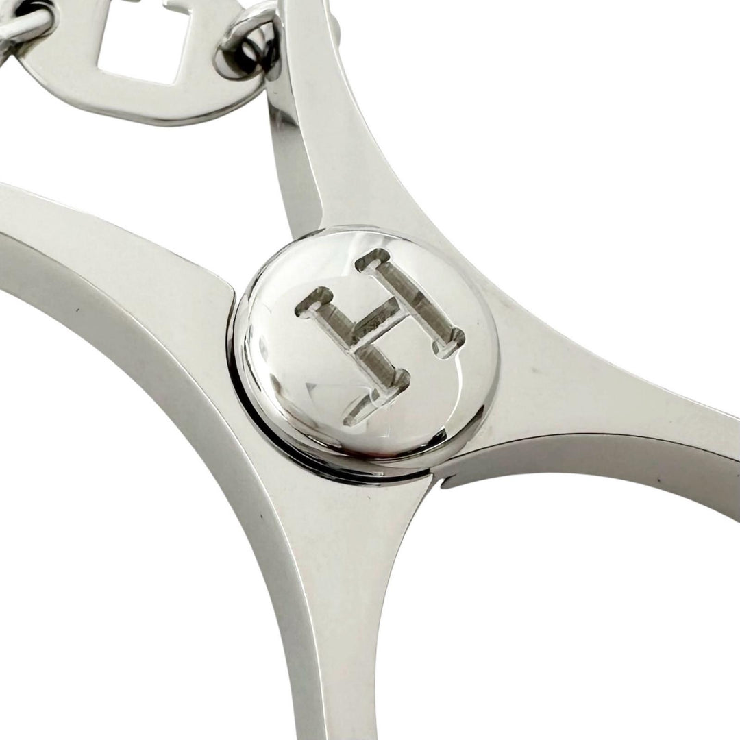 Pristine HERMES strap FILOU H logo glove holder Silver Women