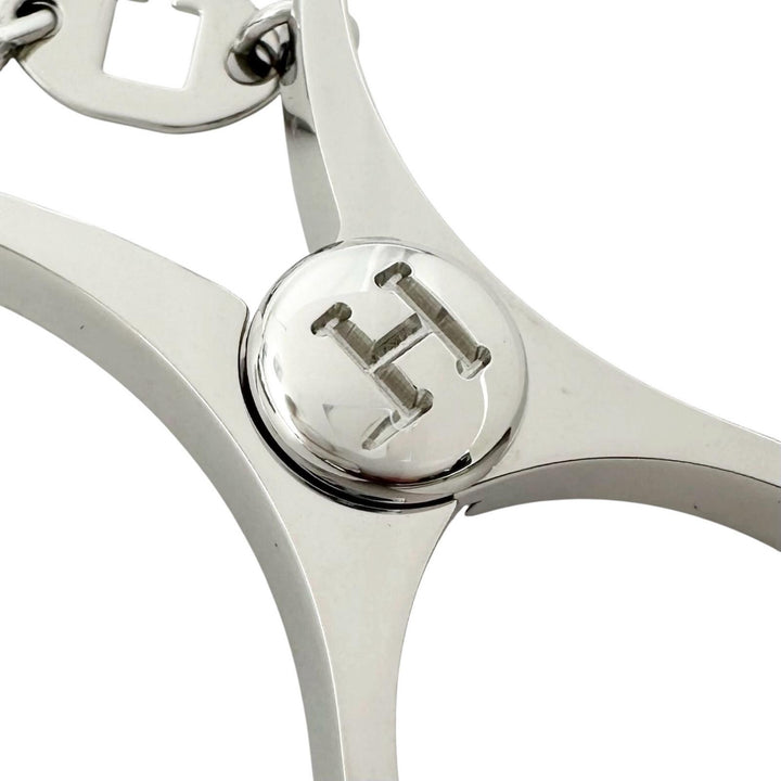 Pristine HERMES strap FILOU H logo glove holder Silver Women