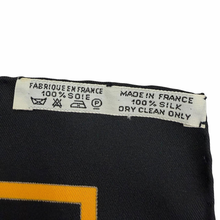 Excellent HERMES scarf IN SALZBURG at Salzburg Black series silk Women