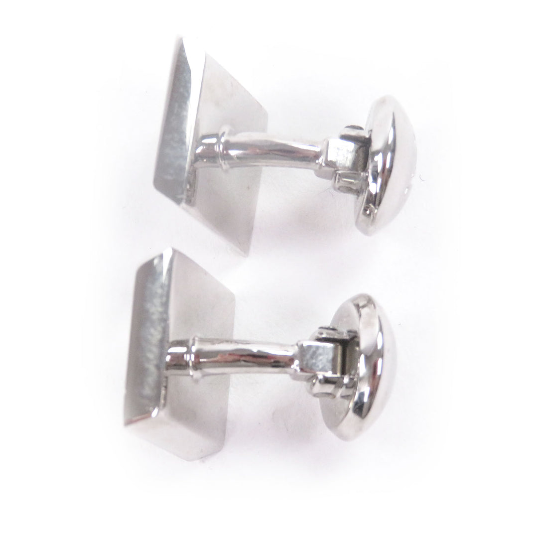 Excellent LOUIS VUITTON Cufflinks cufflinks Damier Heritage Logo Square Silver