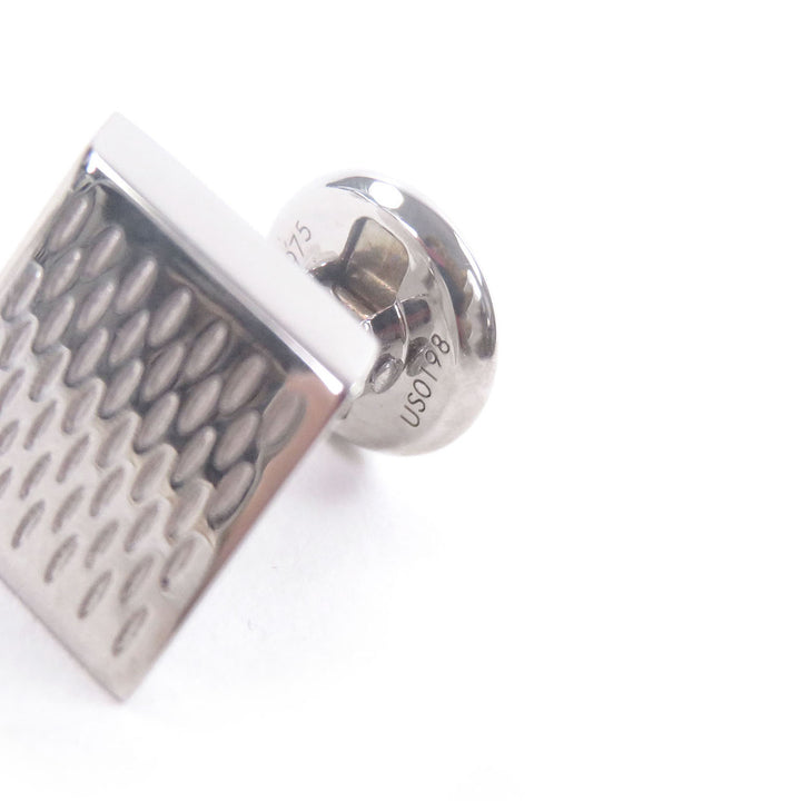 Excellent LOUIS VUITTON Cufflinks cufflinks Damier Heritage Logo Square Silver