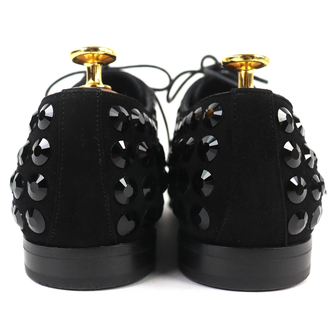 Excellent DOLCE&GABBANA Dress shoes Rhinestone suede leather derby shoes 6