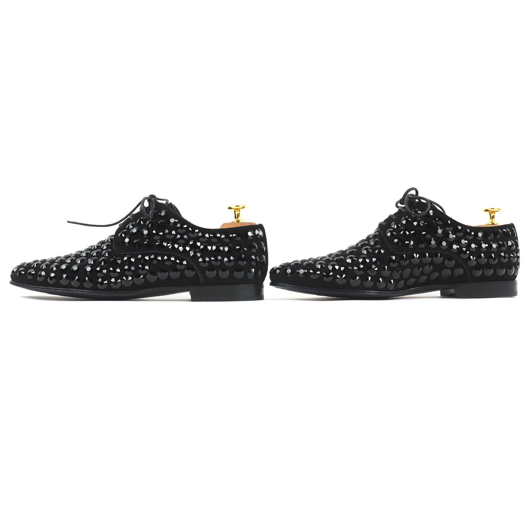 Excellent DOLCE&GABBANA Dress shoes Rhinestone suede leather derby shoes 6