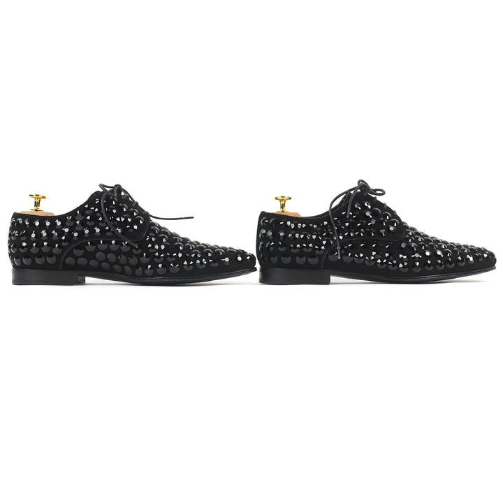 Excellent DOLCE&GABBANA Dress shoes Rhinestone suede leather derby shoes 6