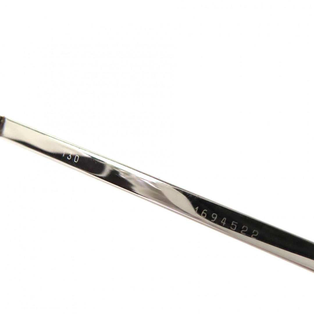 Excellent Cartier Glasses Square Two-Point Rimless Silver mens