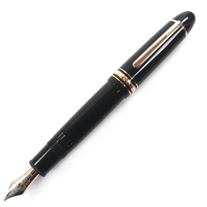 Excellent MONTBLANC fountain pen Meisterstück 149 white star black 14K mens