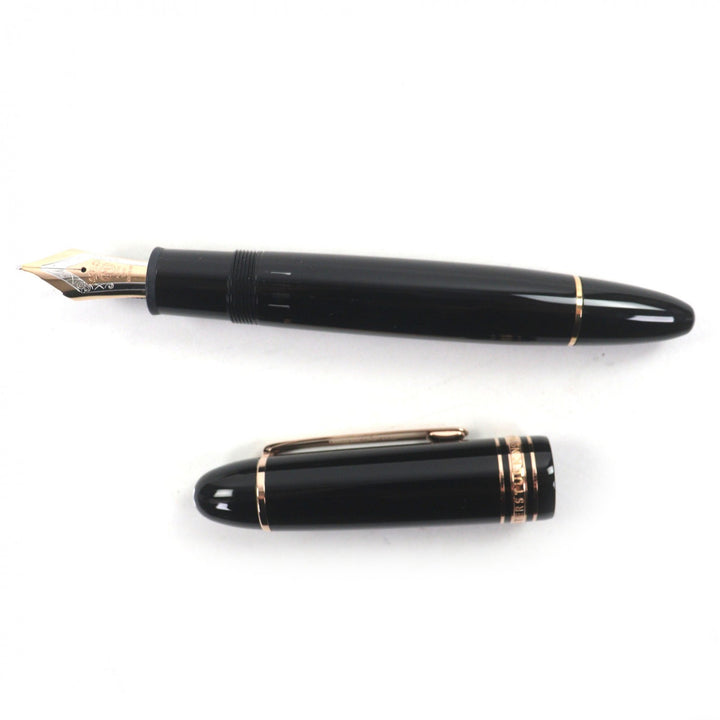 Excellent MONTBLANC fountain pen Meisterstück 149 white star black 14K mens