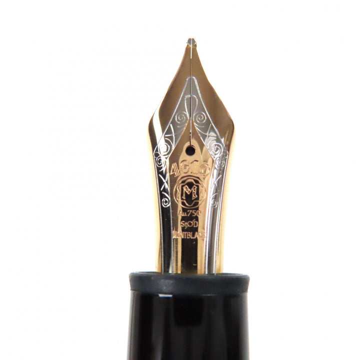 Excellent MONTBLANC fountain pen Meisterstück 149 white star black 14K mens