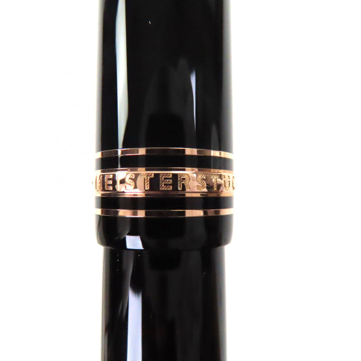 Excellent MONTBLANC fountain pen Meisterstück 149 white star black 14K mens