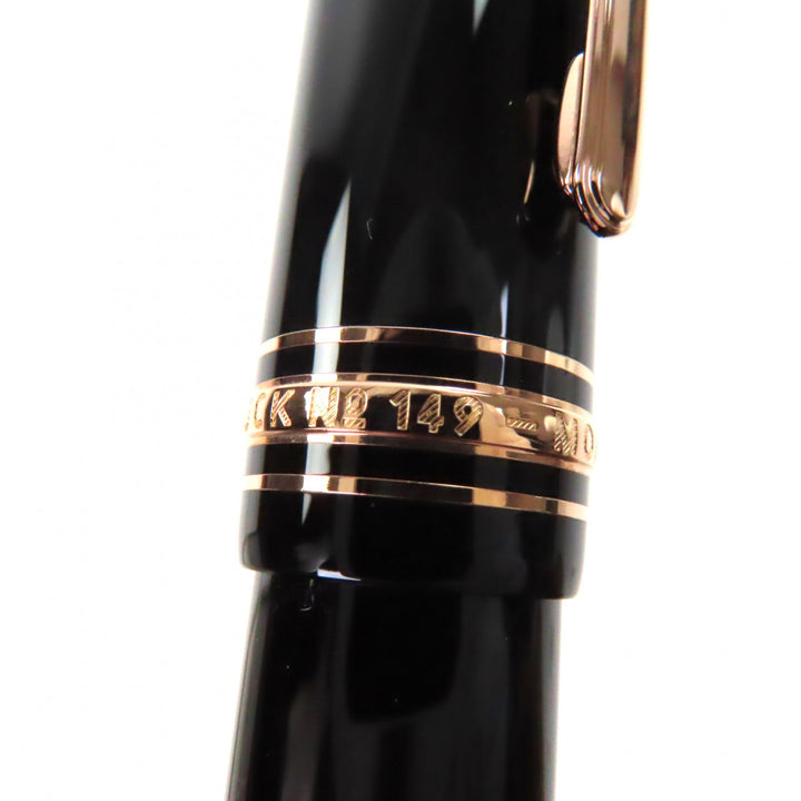 Excellent MONTBLANC fountain pen Meisterstück 149 white star black 14K mens