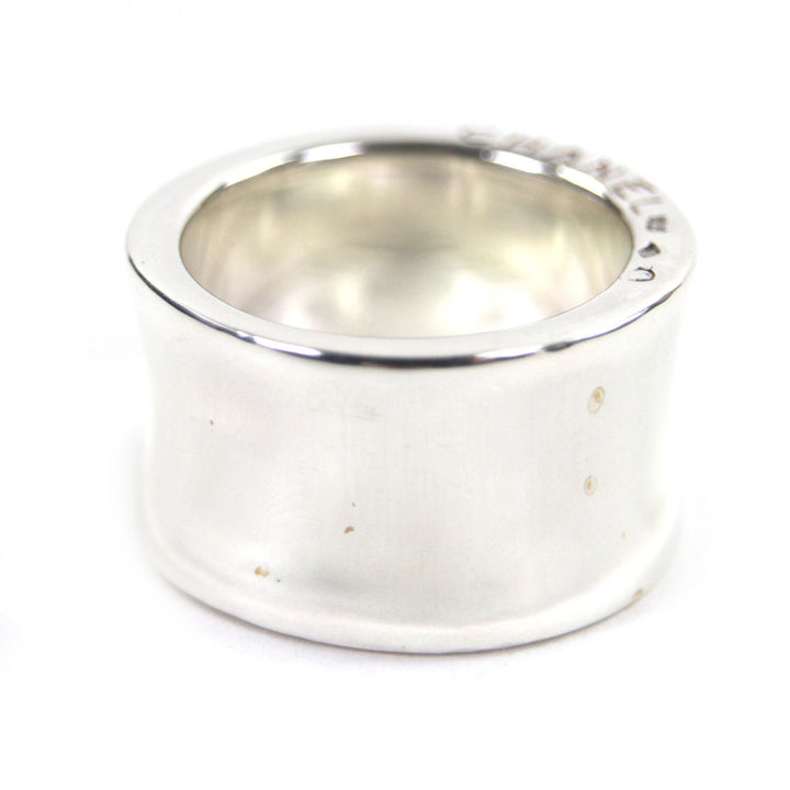Excellent CHANEL Ring Logo engraving Silver 925 mens