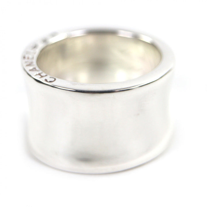 Excellent CHANEL Ring Logo engraving Silver 925 mens