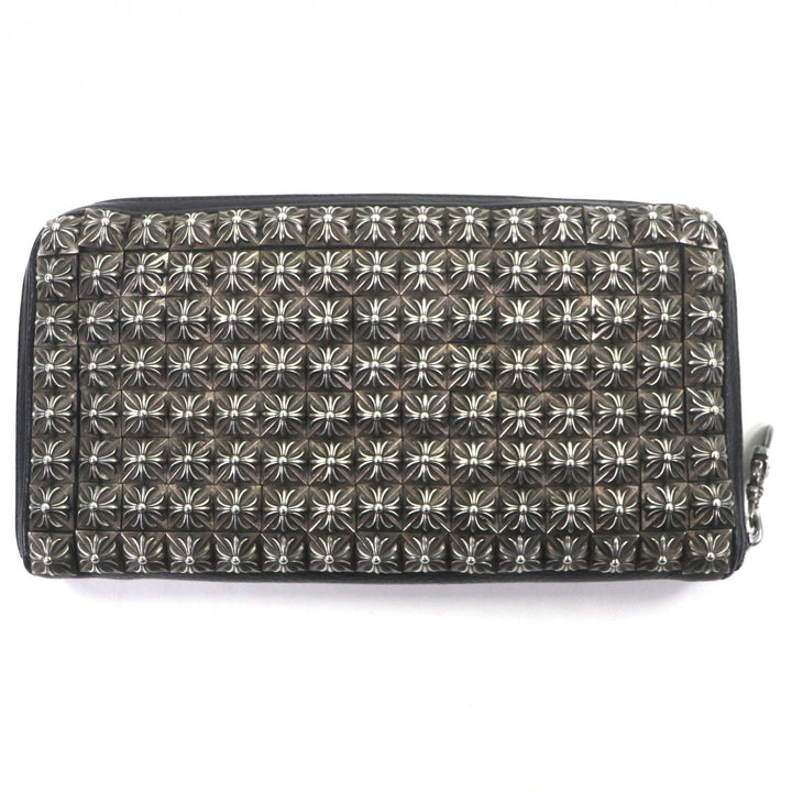 Excellent CHROME HEARTS Purse black leather mens