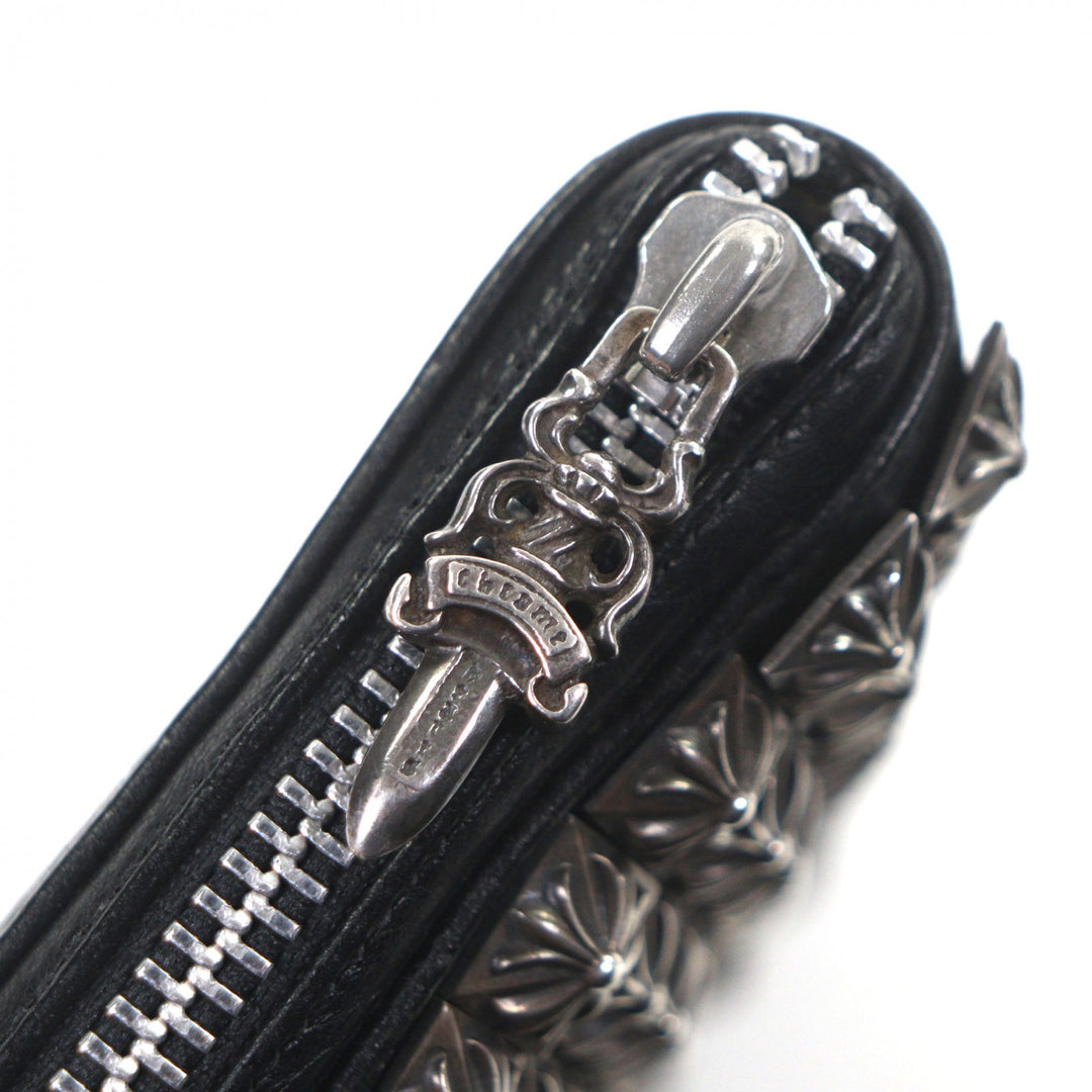 Excellent CHROME HEARTS Purse black leather mens