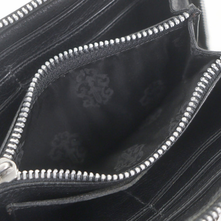 Excellent CHROME HEARTS Purse black leather mens