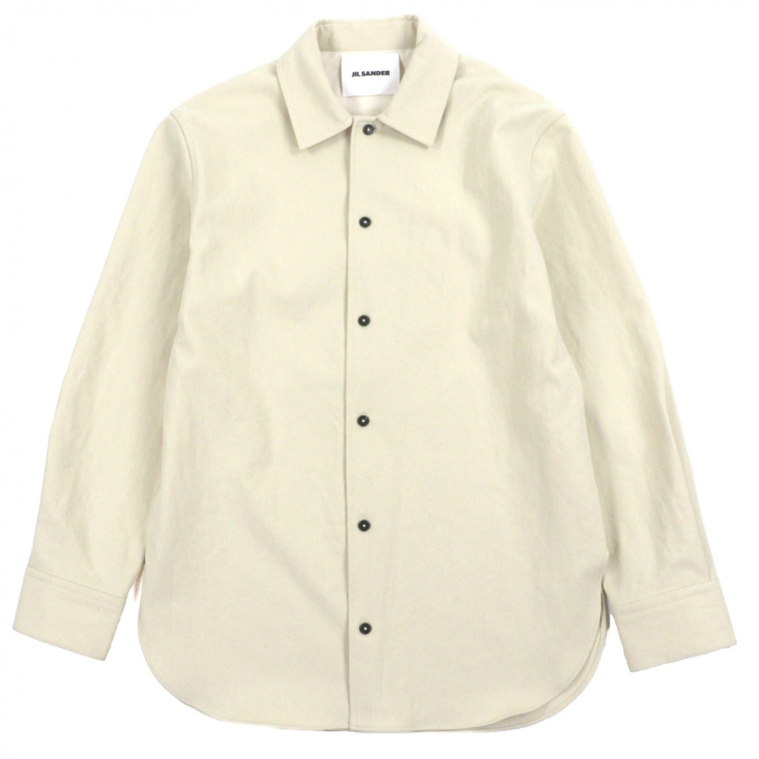 Excellent JIL SANDER Long sleeve shirt beige polyester mens 37 JSMR743339