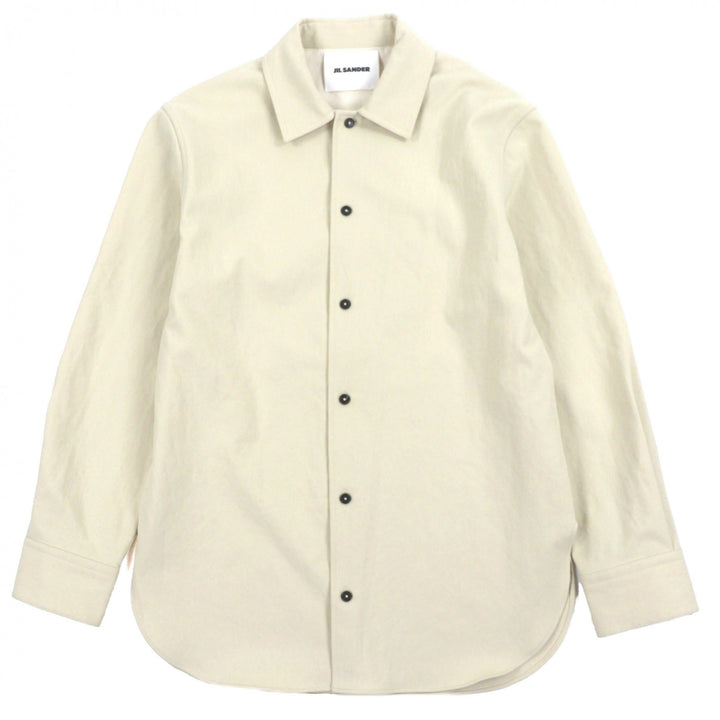Excellent JIL SANDER Long sleeve shirt beige polyester mens 37 JSMR743339