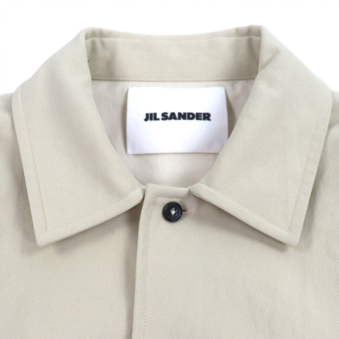 Excellent JIL SANDER Long sleeve shirt beige polyester mens 37 JSMR743339