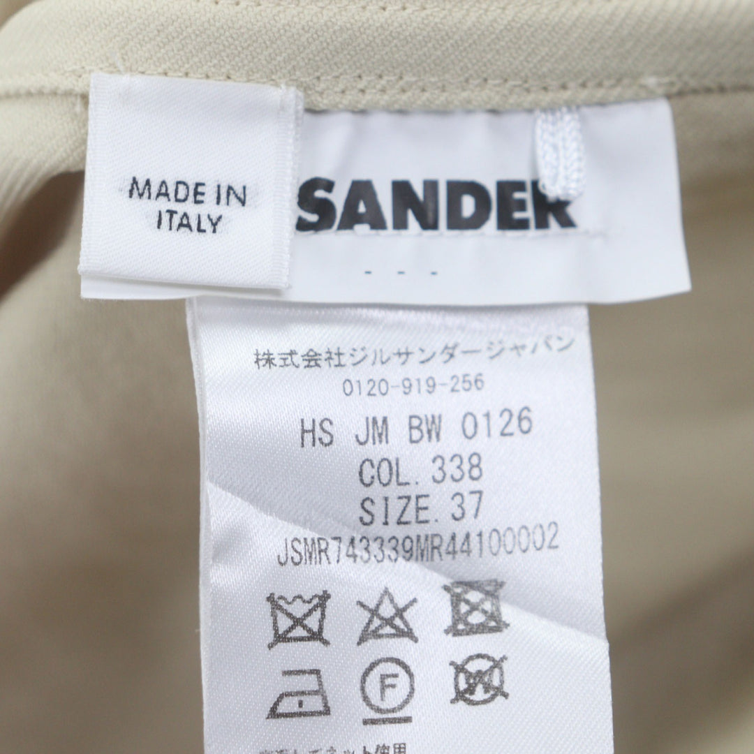 Excellent JIL SANDER Long sleeve shirt beige polyester mens 37 JSMR743339