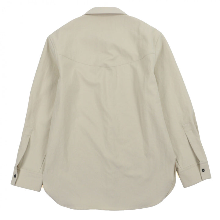 Excellent JIL SANDER Long sleeve shirt beige polyester mens 37 JSMR743339