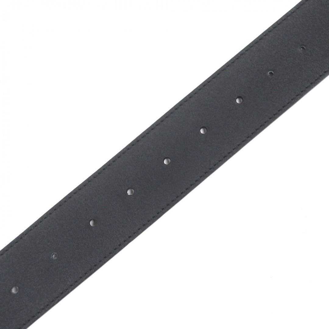 Great GUCCI belt Double G Wide Belt GG Marmont buckle black leather mens 400593