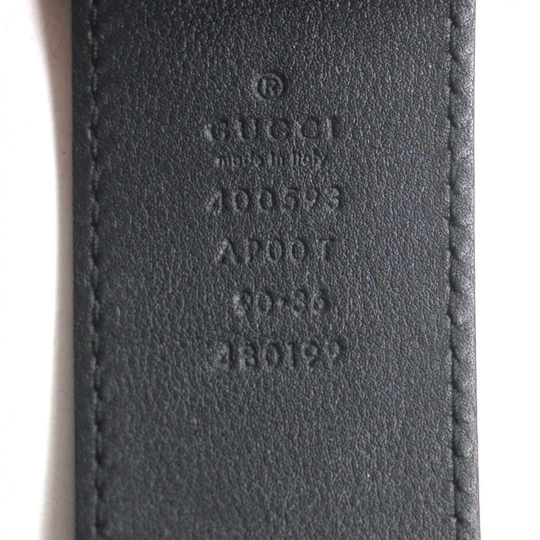 Great GUCCI belt Double G Wide Belt GG Marmont buckle black leather mens 400593