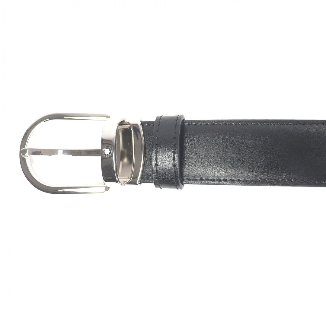 Excellent MONTBLANC belt White Star Reversible Horseshoe Silve