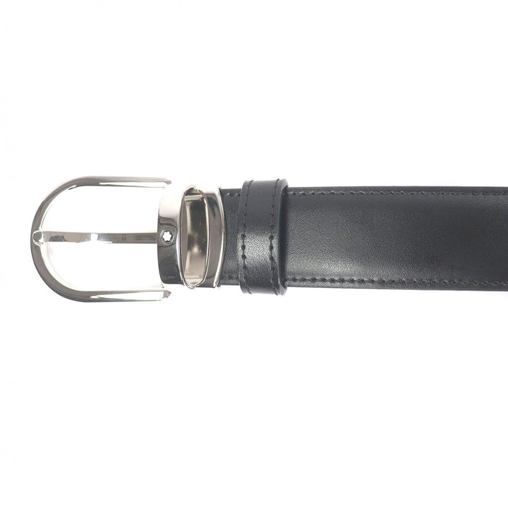 Excellent MONTBLANC belt White Star Reversible Horseshoe Silve