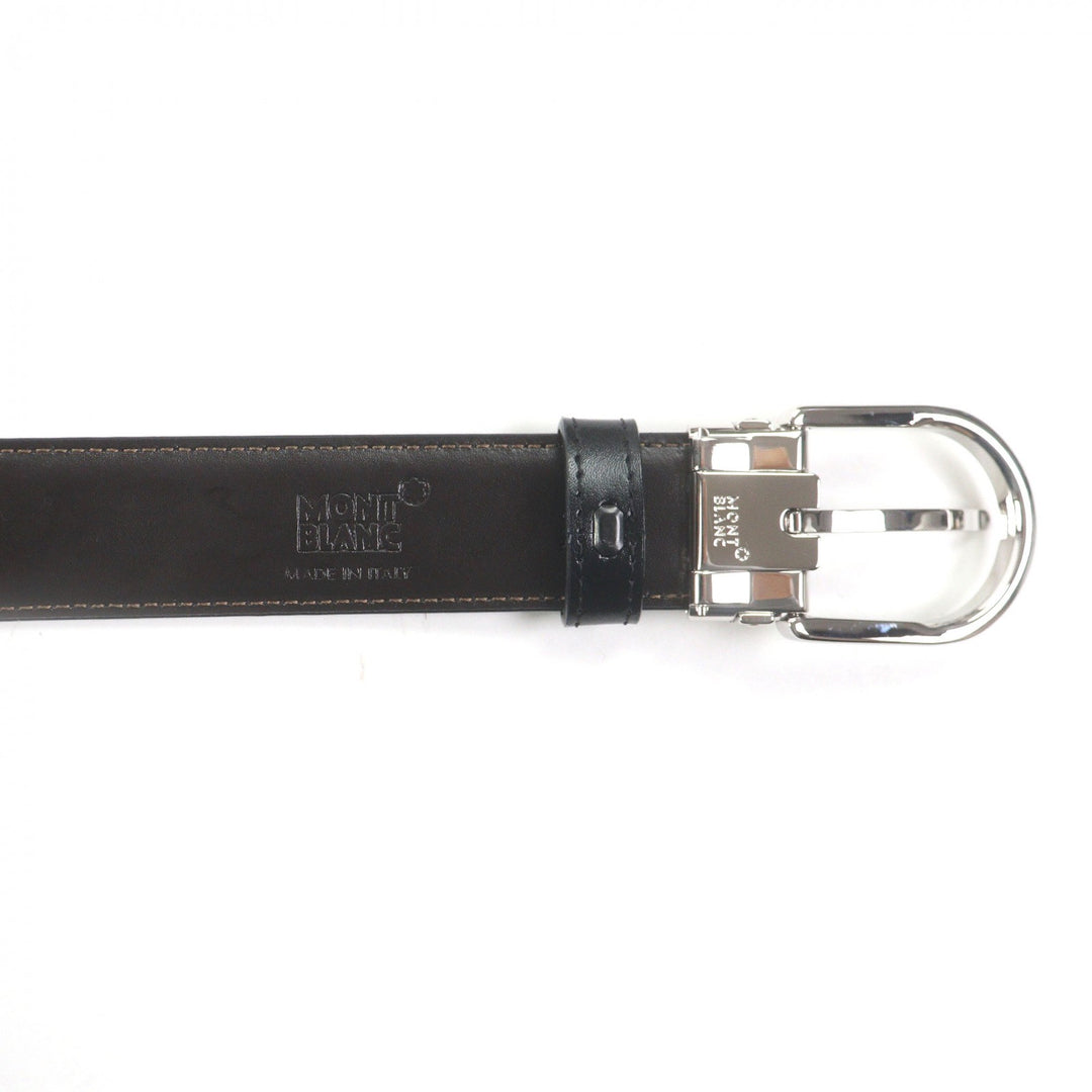 Excellent MONTBLANC belt White Star Reversible Horseshoe Silve