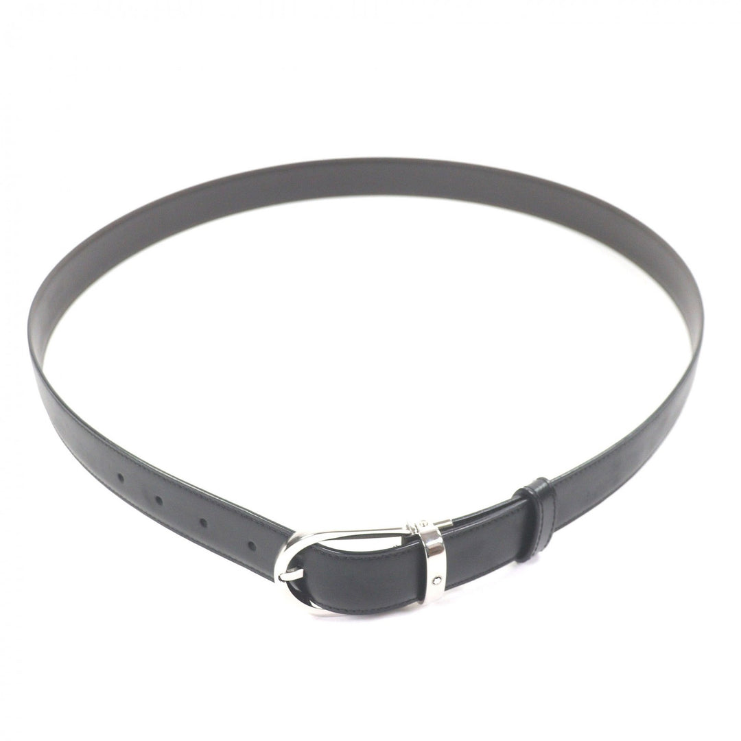 Excellent MONTBLANC belt White Star Reversible Horseshoe Silve