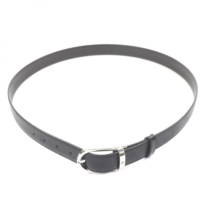 Excellent MONTBLANC belt White Star Reversible Horseshoe Silve