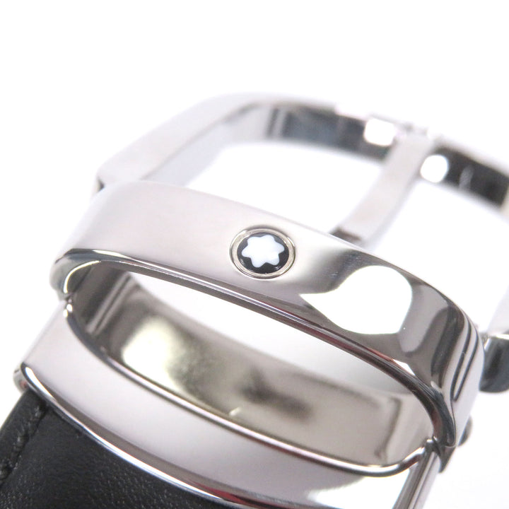 Excellent MONTBLANC belt White Star Reversible Horseshoe Silve