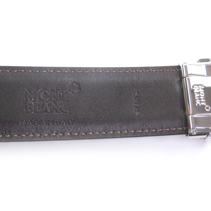 Excellent MONTBLANC belt White Star Reversible Horseshoe Silve