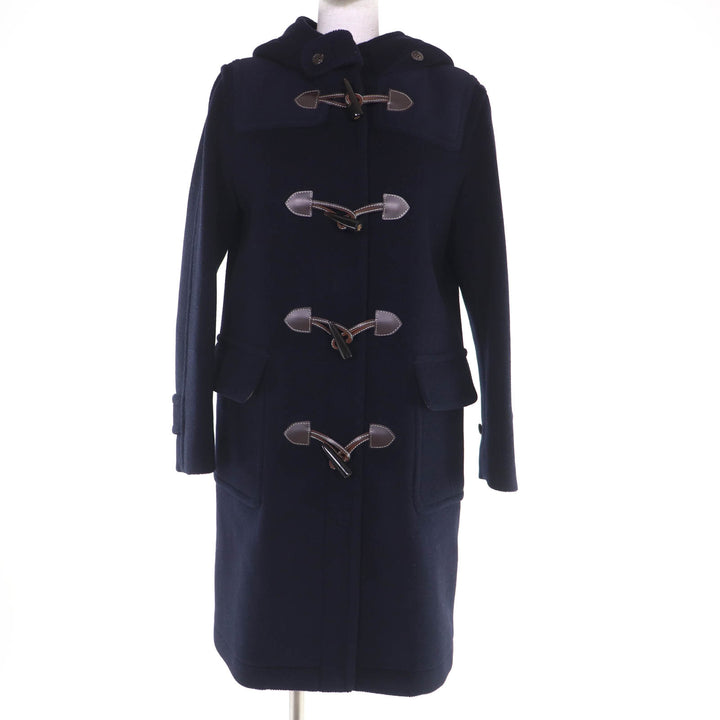 Great OLD ENGLAND Duffel coat Joshua Ellis fabric Navy wool 36 570-50505011