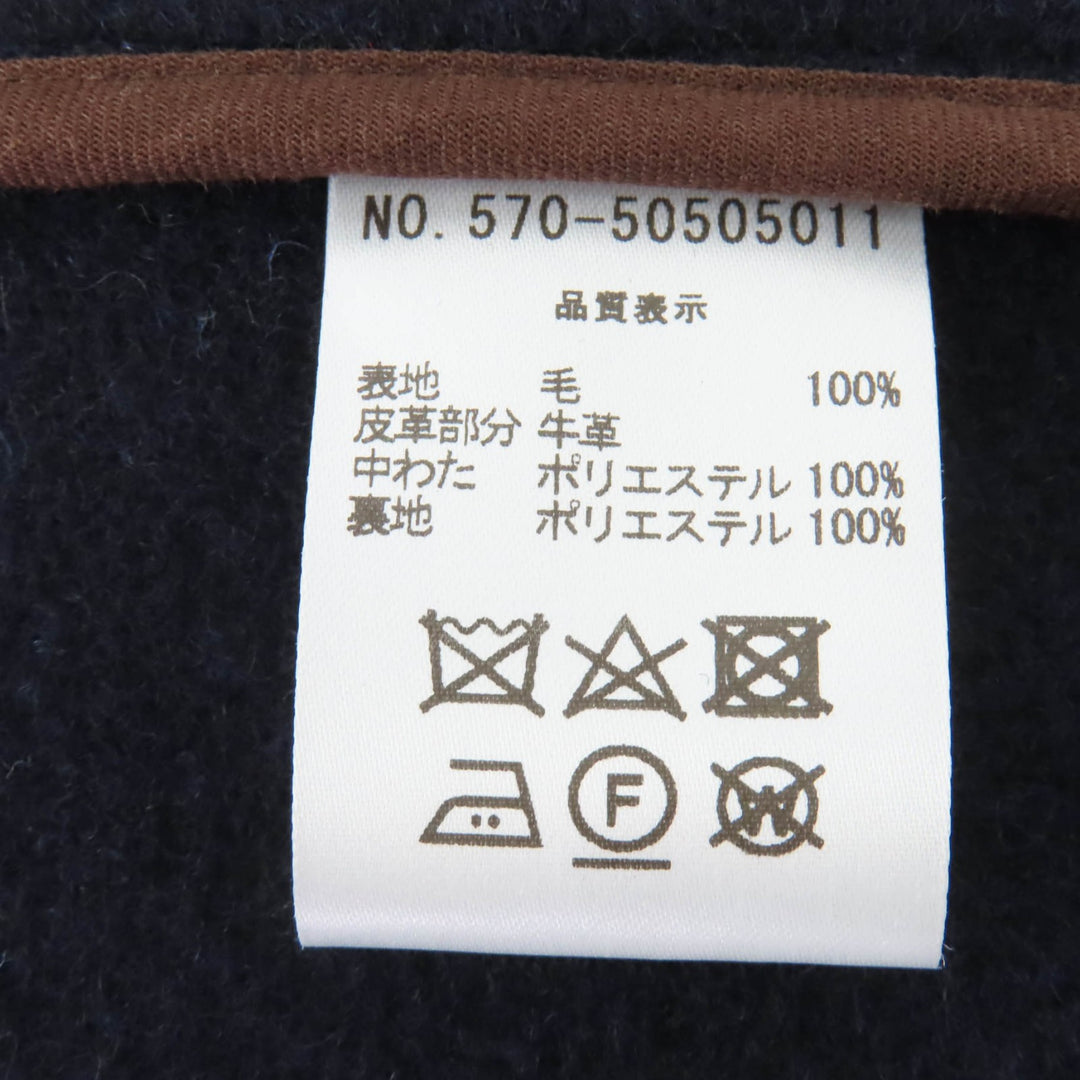 Great OLD ENGLAND Duffel coat Joshua Ellis fabric Navy wool 36 570-50505011