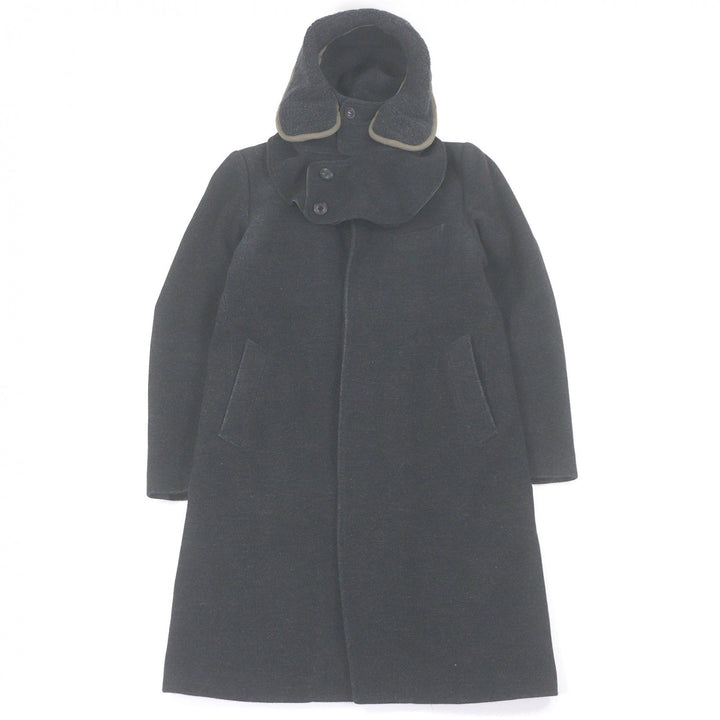 Great MIHARA YASUHIRO coat Hooded designer coat Charcoal gray hair