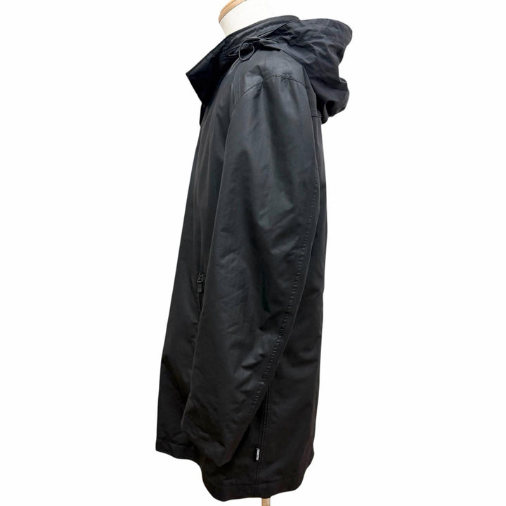 Great HUGO BOSS coat GORE-TEX Herringbone Hooded black polyester mens 50