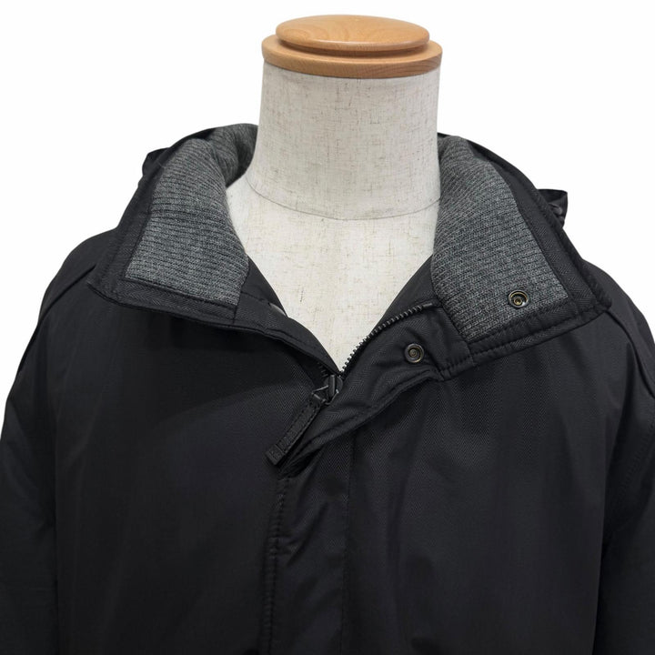 Great HUGO BOSS coat GORE-TEX Herringbone Hooded black polyester mens 50
